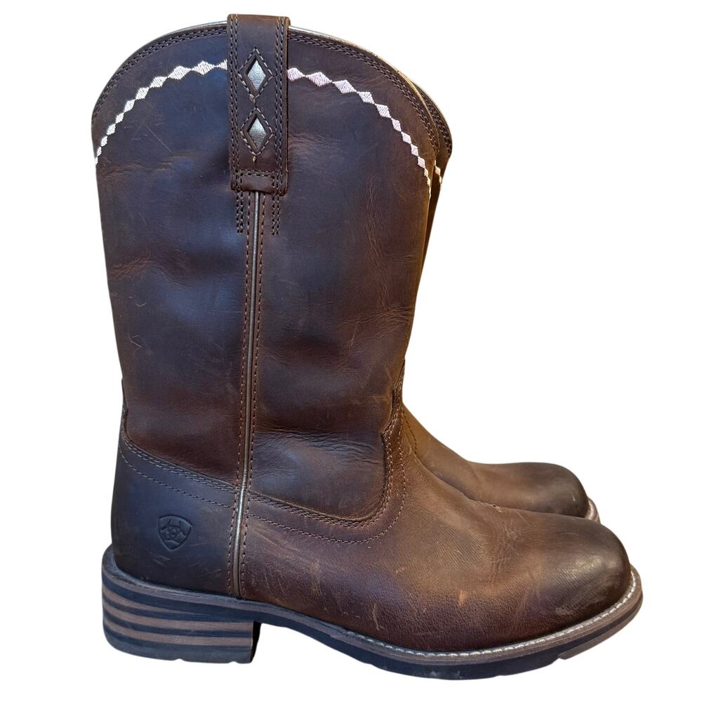 Ariat Unbridled Roper Western Boots Leather Country Distressed Brown Women 8.5B